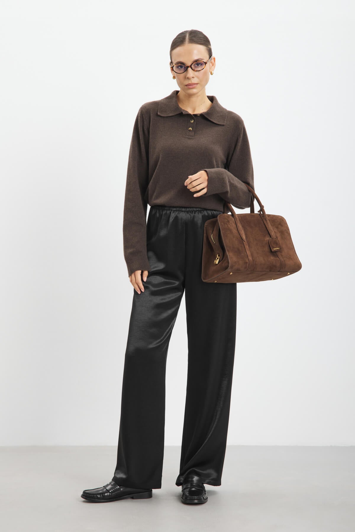 Ames Satin Pants - Black