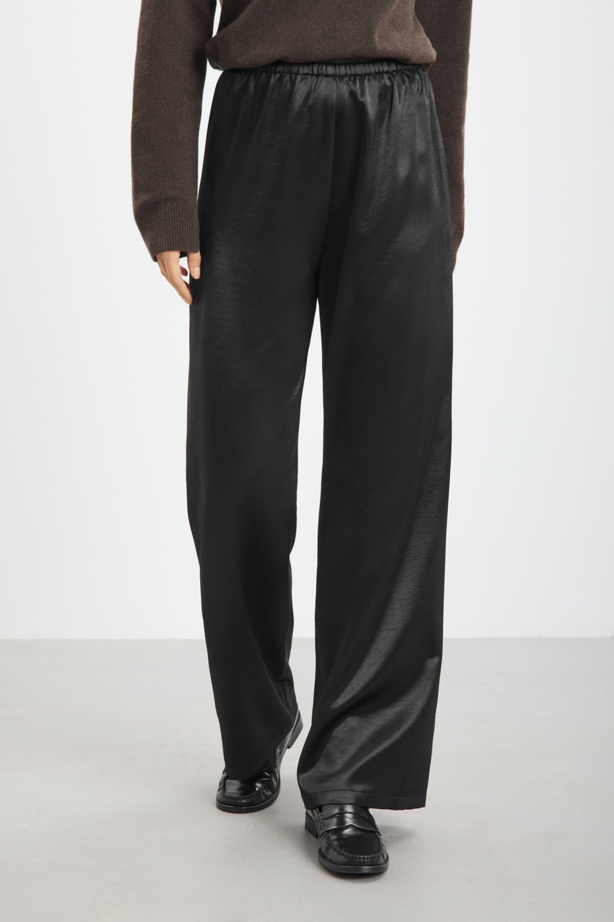 Ames Satin Pants - Black