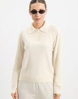 Petrea Knit Polo - Cream